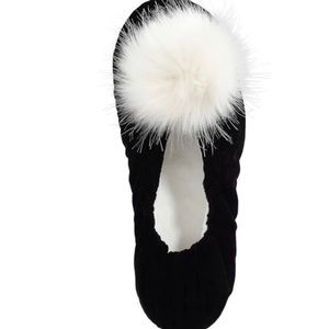 PB Teen Pom Pom ballet flat slippers, Sm